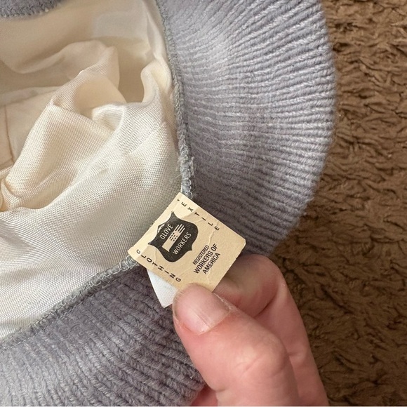 Women's AU COURANT Fedora Wool Knit Cap Bucket Trilby Bowler Hat Union Made - Picture 7 of 7